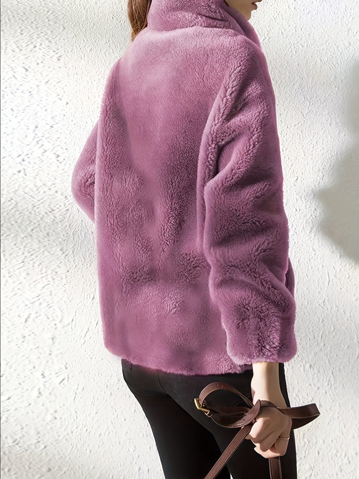 Brown Fleece Coat from MsDressly