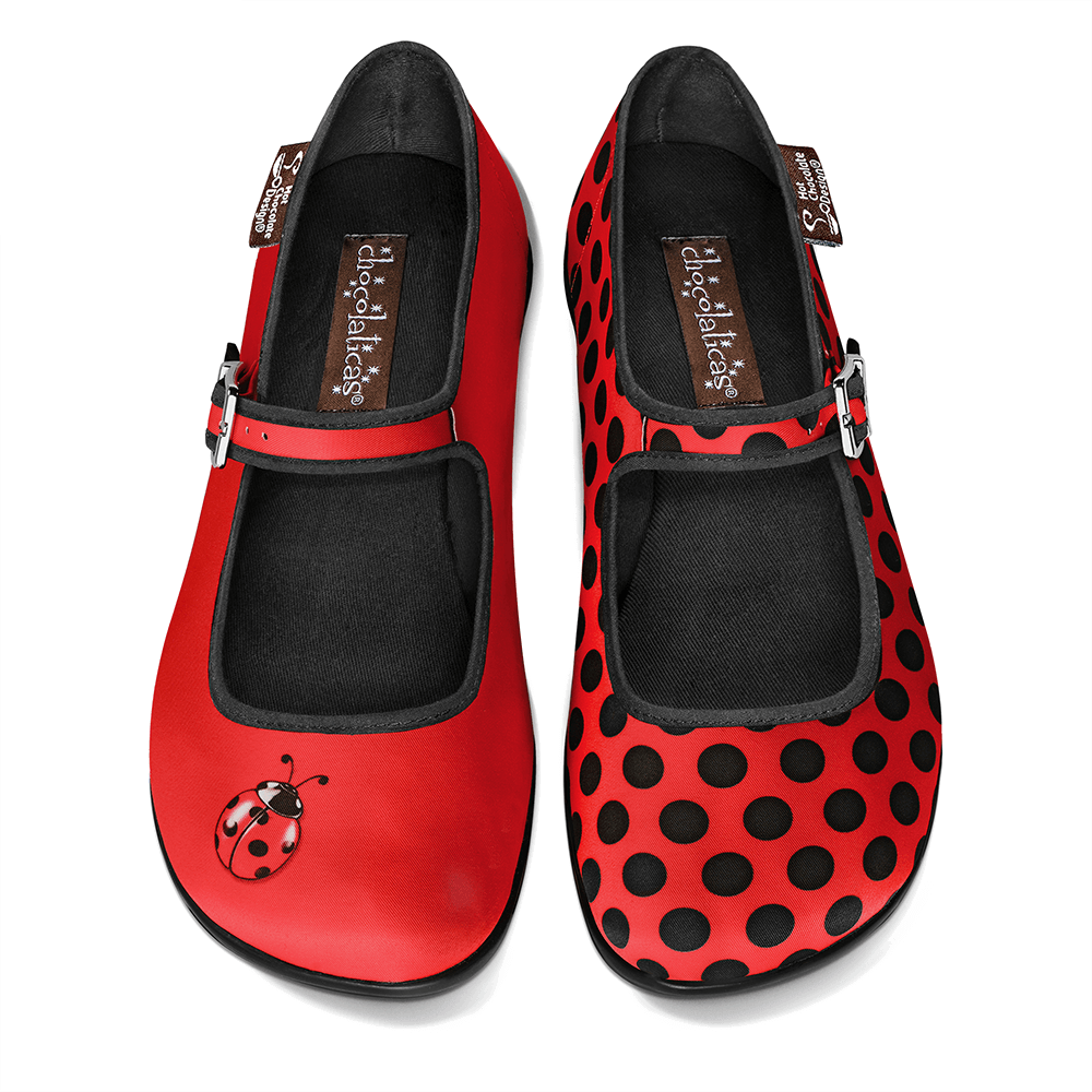 Chocolaticas® Ladybug Women's Mary Jane Flat from Hot Chocolate Design
