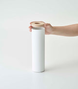 Round Tissue Case - Steel + Wood from Yamazaki Home