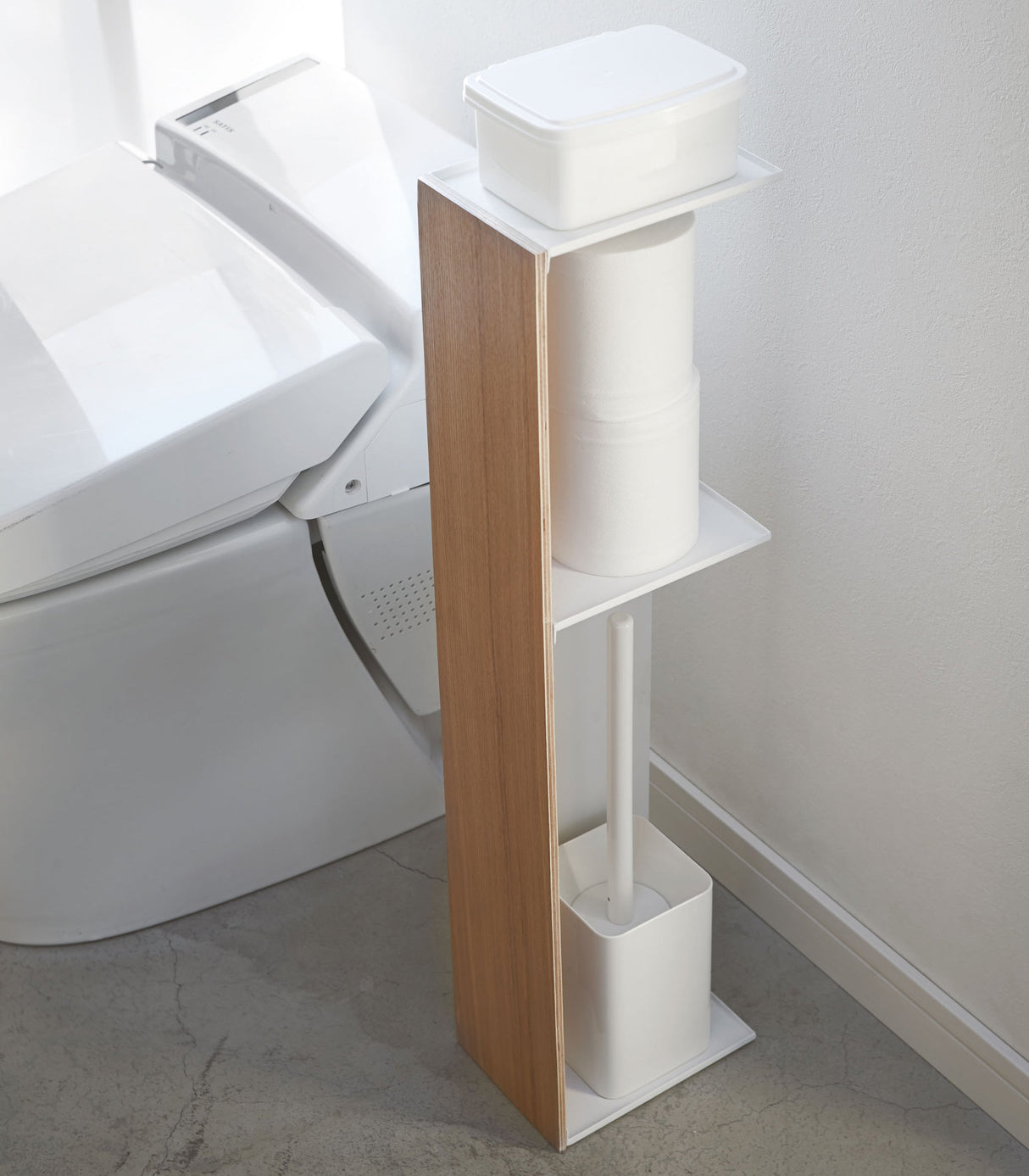 Bathroom Organizer - Steel + Wood from Yamazaki Home