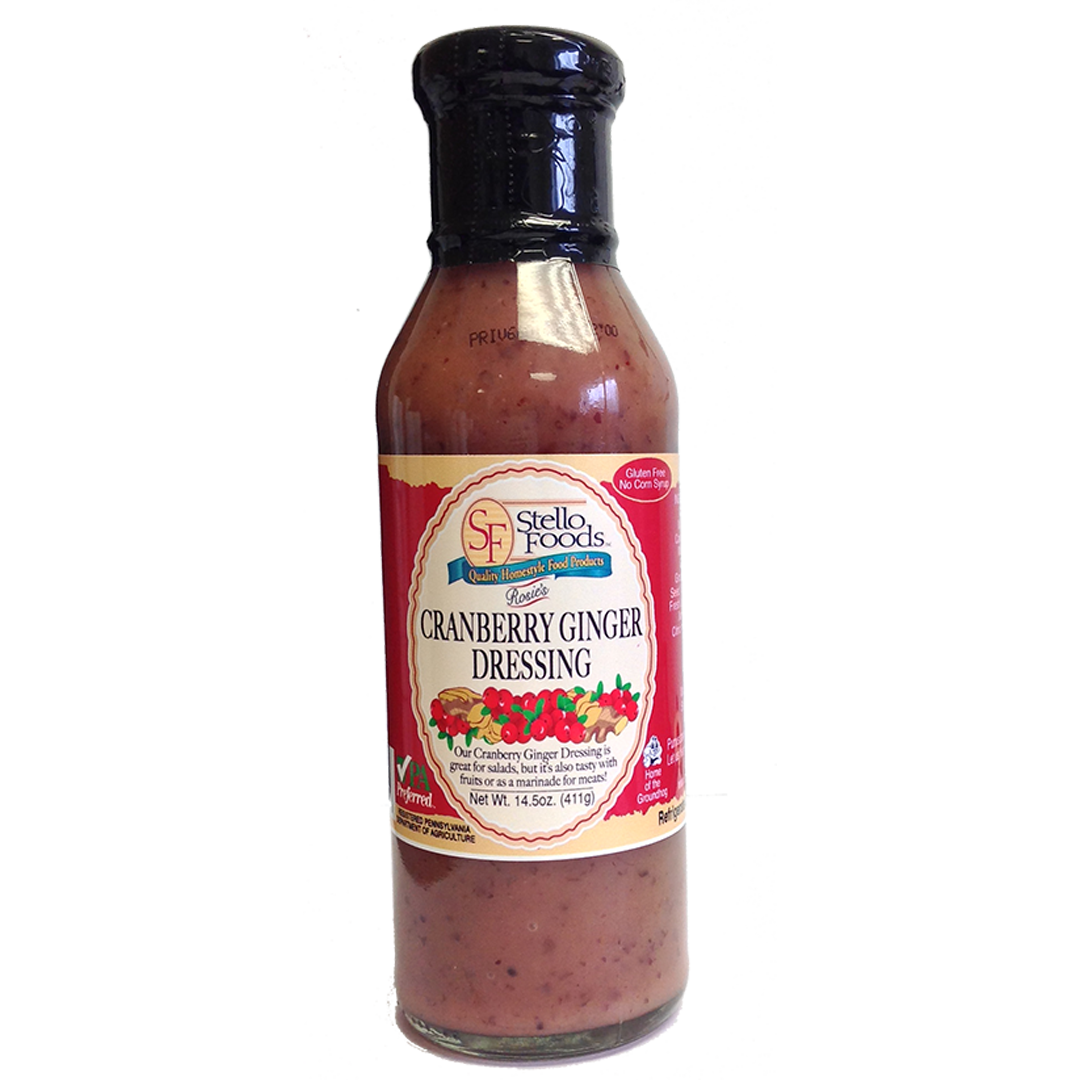 Stello Foods - Rosie's Cranberry Ginger Dressing 14.5 oz From Stello Foods