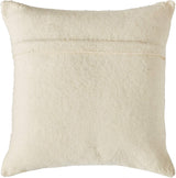 Hand Felted Wool  Pillow - Cream 3D Flower on Cream – 20" from Arcadia Home