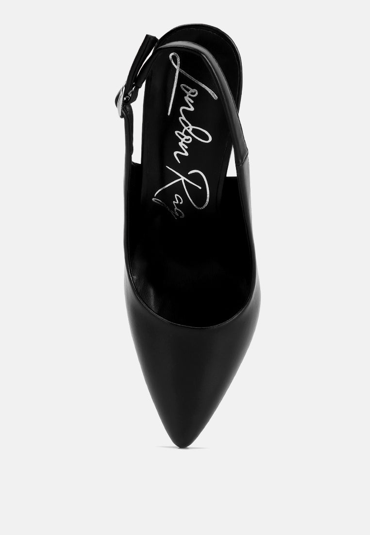 Creidne Block Heel Pointed Toe Sandals from London Rag International