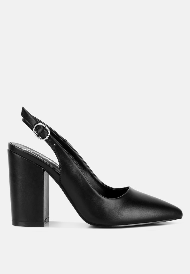 Creidne Block Heel Pointed Toe Sandals from London Rag International