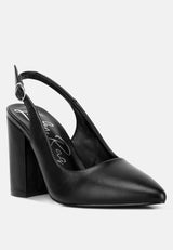 Creidne Block Heel Pointed Toe Sandals from London Rag International