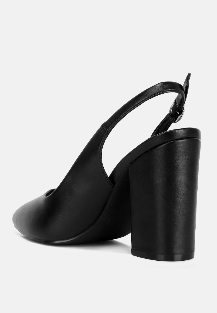 Creidne Block Heel Pointed Toe Sandals from London Rag International