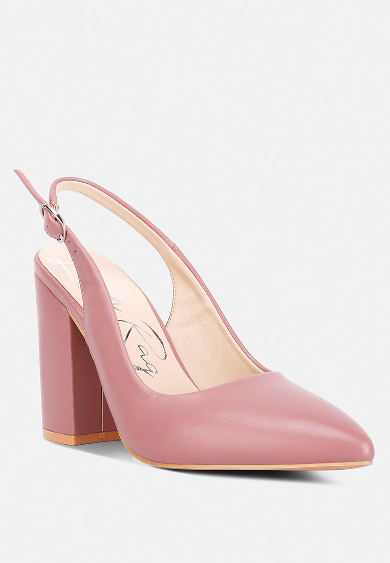 Creidne Block Heel Pointed Toe Sandals from London Rag International