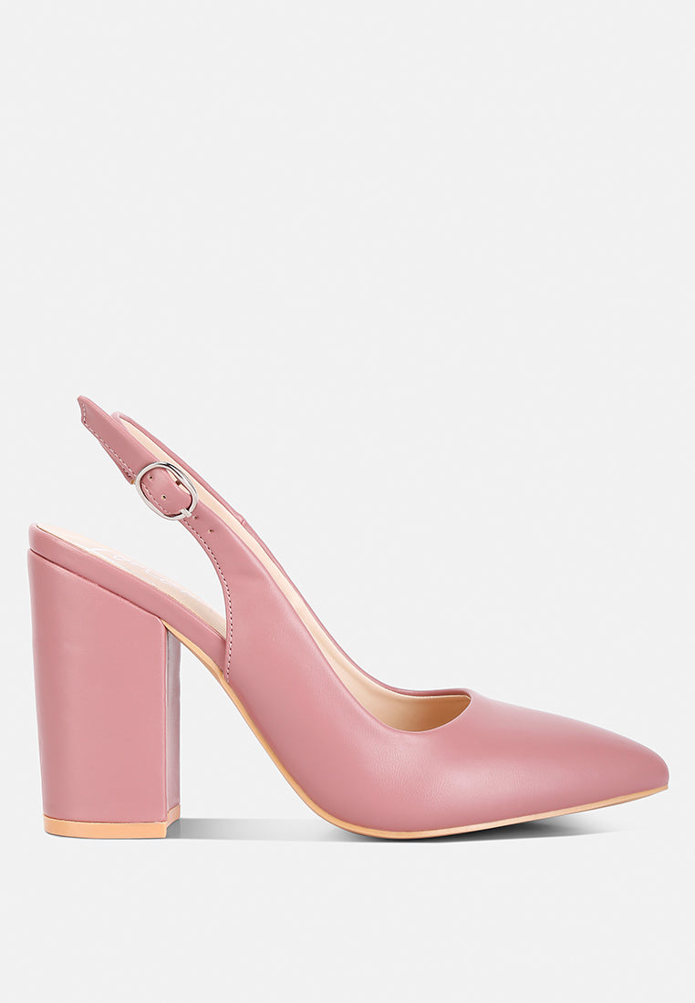Creidne Block Heel Pointed Toe Sandals from London Rag International