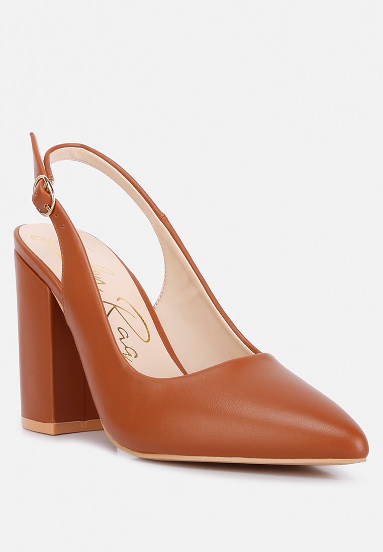 Creidne Block Heel Pointed Toe Sandals from London Rag International