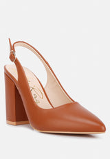 Creidne Block Heel Pointed Toe Sandals from London Rag International