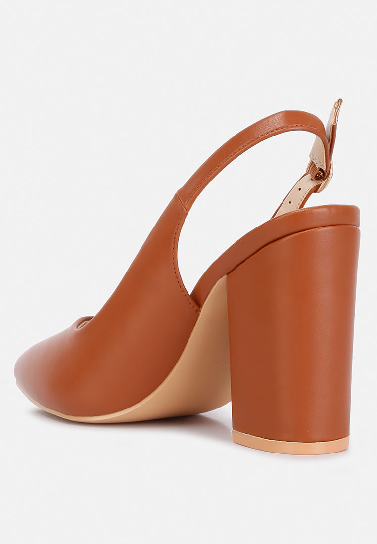 Creidne Block Heel Pointed Toe Sandals from London Rag International