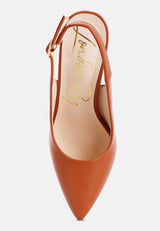 Creidne Block Heel Pointed Toe Sandals from London Rag International