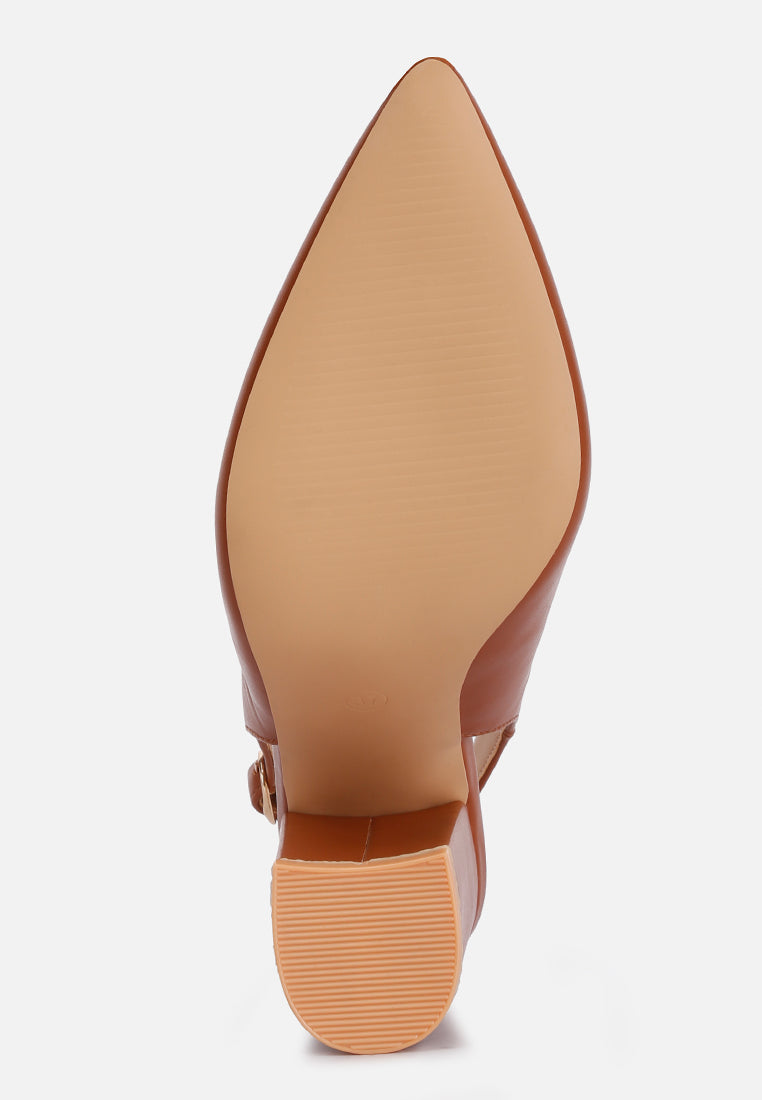 Creidne Block Heel Pointed Toe Sandals from London Rag International