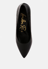Emersyn Croc Block Heel Pump Shoes from London Rag International