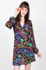 The Crown Casino | Neon Vegas Lights Wrap Dress from Shinesty