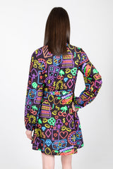 The Crown Casino | Neon Vegas Lights Wrap Dress from Shinesty