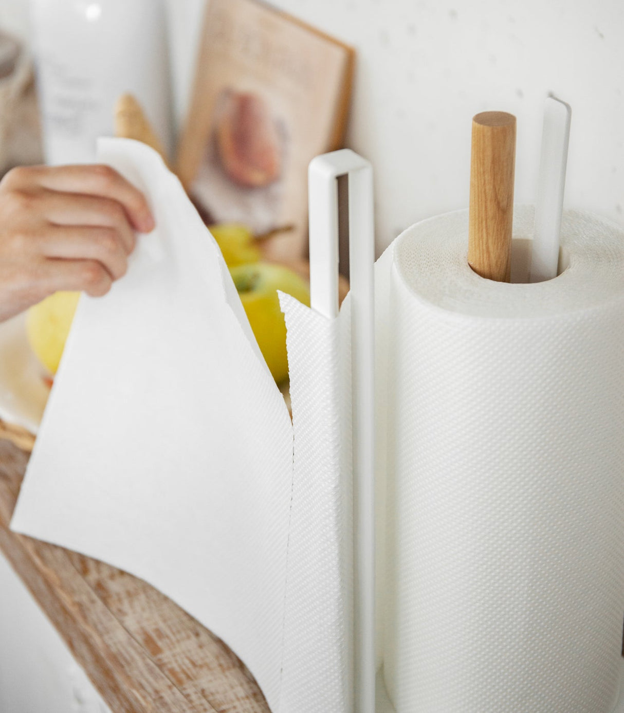 Paper Towel Holder - Steel + Wood from Yamazaki Home