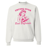 'Crying Over Book Boyfriends' Crewneck Sweatshirt from United Monograms