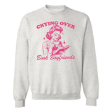 'Crying Over Book Boyfriends' Crewneck Sweatshirt from United Monograms