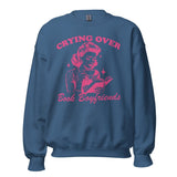 'Crying Over Book Boyfriends' Crewneck Sweatshirt from United Monograms