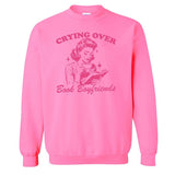 'Crying Over Book Boyfriends' Crewneck Sweatshirt from United Monograms