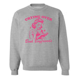 'Crying Over Book Boyfriends' Crewneck Sweatshirt from United Monograms
