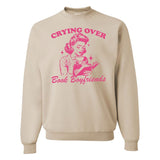 'Crying Over Book Boyfriends' Crewneck Sweatshirt from United Monograms
