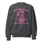 'Crying Over Book Boyfriends' Crewneck Sweatshirt from United Monograms
