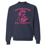 'Crying Over Book Boyfriends' Crewneck Sweatshirt from United Monograms