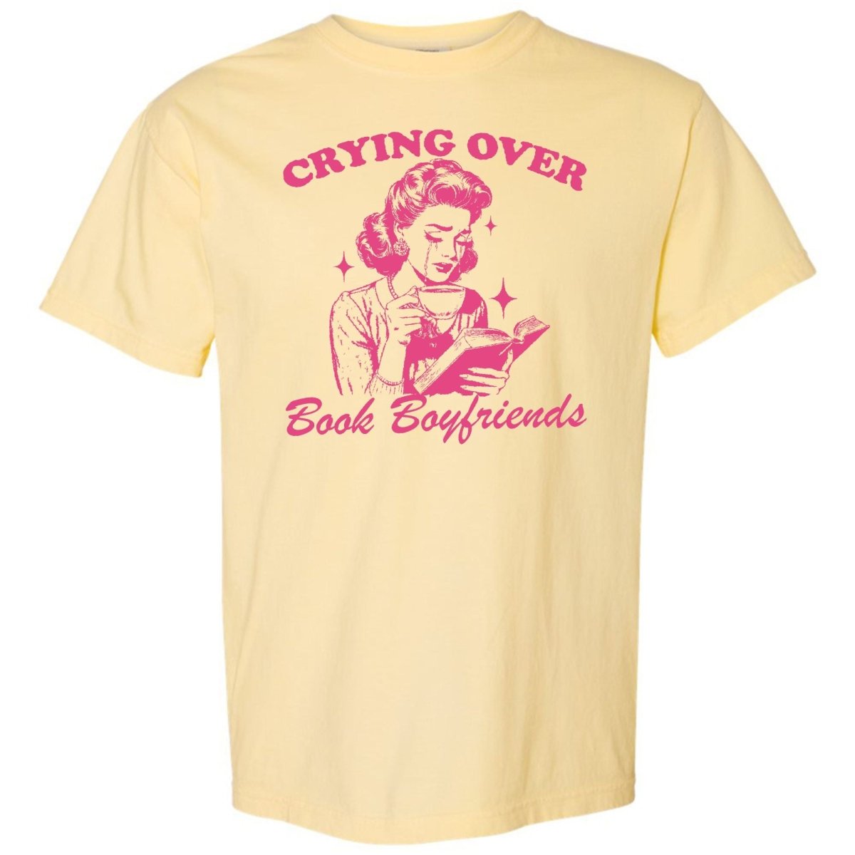 'Crying Over Book Boyfriends' T-Shirt from United Monograms