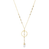Crystal Halo Y Necklace from SLATE + SALT