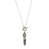 Amethyst Lariat Necklace from SLATE + SALT