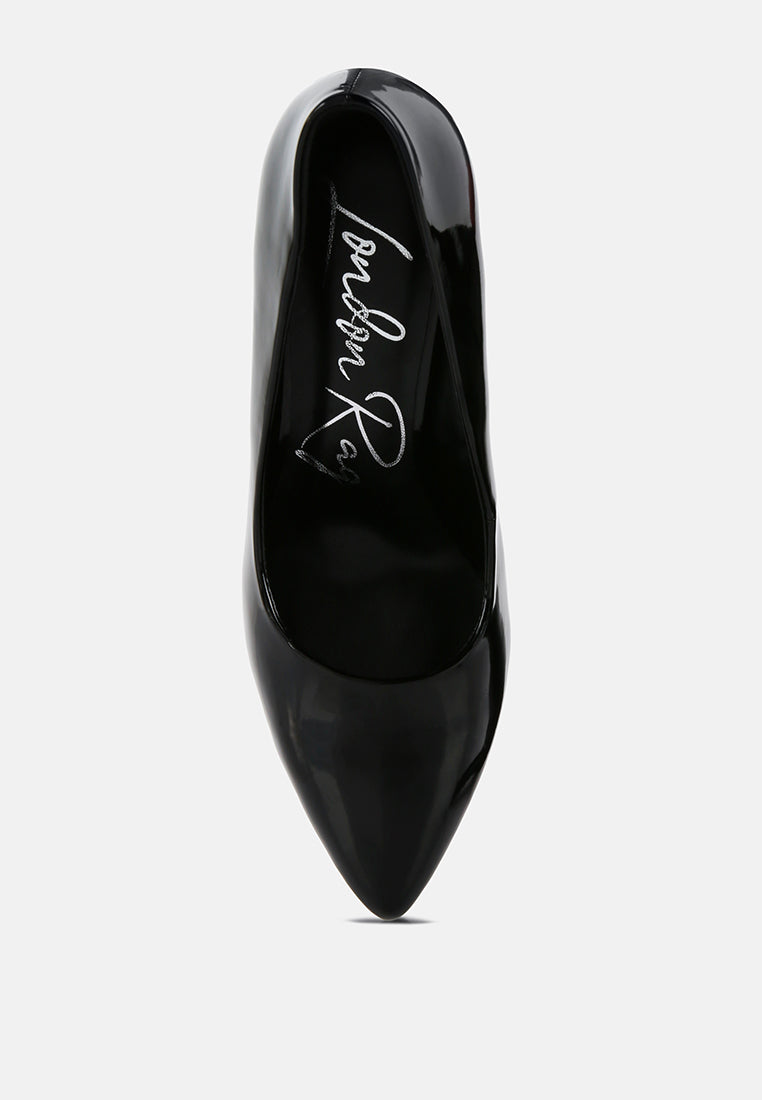Cuddles Patent Faux Leather Platform Stiletto Pumps from London Rag International