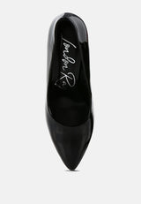 Cuddles Patent Faux Leather Platform Stiletto Pumps from London Rag International