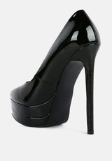 Cuddles Patent Faux Leather Platform Stiletto Pumps from London Rag International
