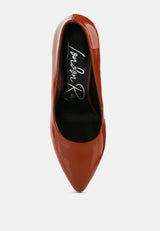 Cuddles Patent Faux Leather Platform Stiletto Pumps from London Rag International