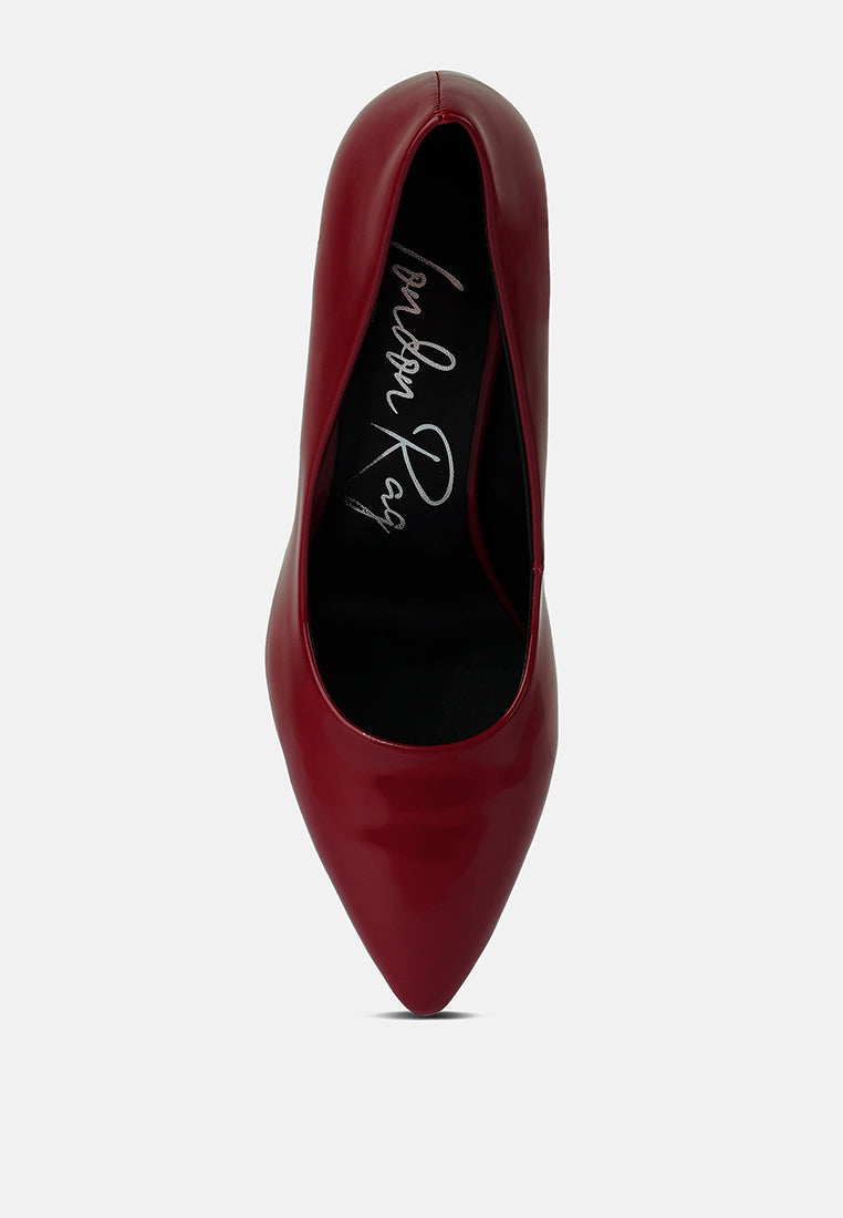 Cuddles Patent Faux Leather Platform Stiletto Pumps from London Rag International