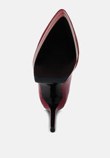 Cuddles Patent Faux Leather Platform Stiletto Pumps from London Rag International