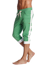 Cuffed Yoga Pants (Bamboo Green w/White) from 4-rth