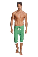 Cuffed Yoga Pants (Bamboo Green w/White) from 4-rth