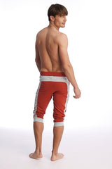 Cuffed Yoga Pants (Cinnabar w/Grey) from 4-rth