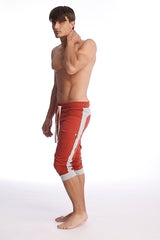 Cuffed Yoga Pants (Cinnabar w/Grey) from 4-rth