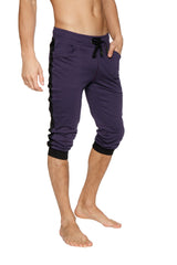 Cuffed Yoga Pants (Eggplant w/Black) from 4-rth
