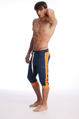 Cuffed Yoga Pants (Royal Blue & Orange) from 4-rth