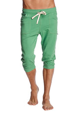 Cuffed Yoga Pants (Solid Bamboo Green) from 4-rth