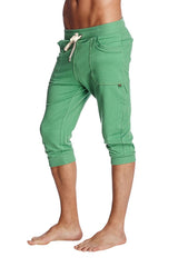 Cuffed Yoga Pants (Solid Bamboo Green) from 4-rth