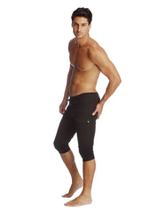 Cuffed Yoga Pants (Solid Black) from 4-rth
