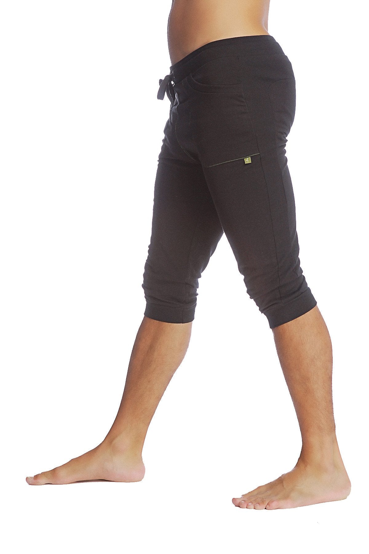 Cuffed Yoga Pants (Solid Black) from 4-rth
