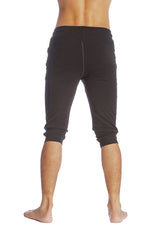 Cuffed Yoga Pants (Solid Black) from 4-rth