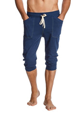 Cuffed Yoga Pants (Solid Royal Blue) from 4-rth